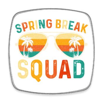 Voyage de filles Spring Break Squad Croisière plage 2026 - Magnet carré - blanc - Devant