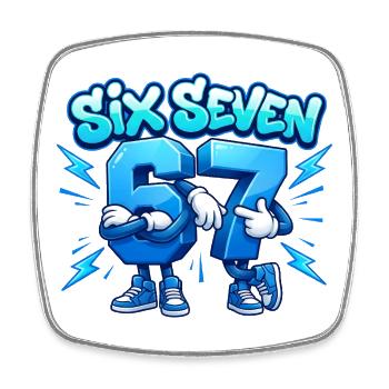Six Seven Bros - Magnet carré - blanc - Devant