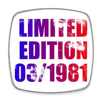 45e anniversaire Édition Limitée 03/1981 - Magnet carré - blanc - Devant