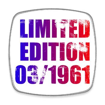 65e anniversaire Édition limitée 03/1961 - Magnet carré - blanc - Devant
