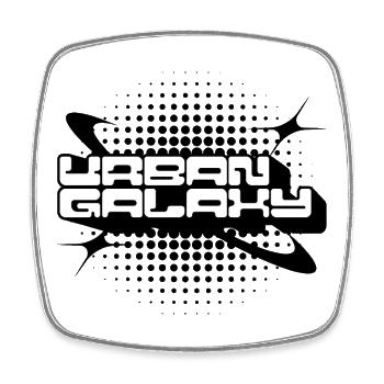 Urban Galaxy Bold Logo - Magnet carré - blanc - Devant