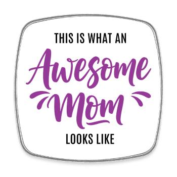 So Sieht Eine Tolle Mutter Aus Mama Geschenk - Viereckiger Kühlschrankmagnet - Weiß - Vorne
