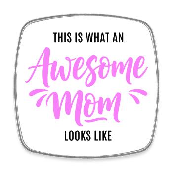 So Sieht Eine Tolle Mutter Aus Mama Geschenk - Viereckiger Kühlschrankmagnet - Weiß - Vorne