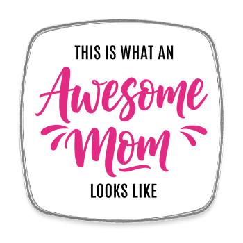 Voilà à quoi ressemble une super maman : cadeau de maman - Magnet carré - blanc - Devant