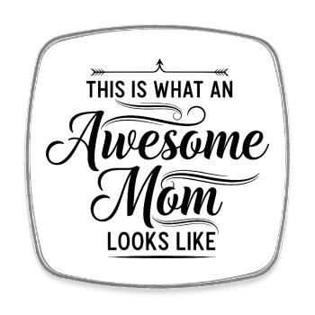 Voilà à quoi ressemble une super maman : cadeau de maman - Magnet carré - blanc - Devant