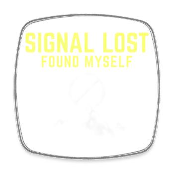 Signal perdu – Trouvé - Magnet carré - blanc - Devant