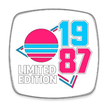 Birthday Woman 40 born in December 1985 - Square fridge magnet - white - Front