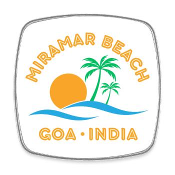 MIRAM BEACH GOA INDIA - Calamita quadrata da frigo - bianco - Fronte