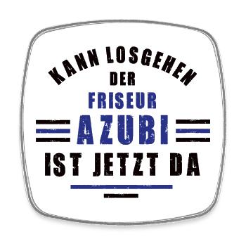 Azubi Friseur Lehre Ausbildung Friseurausbildung - Viereckiger Kühlschrankmagnet - Weiß - Vorne
