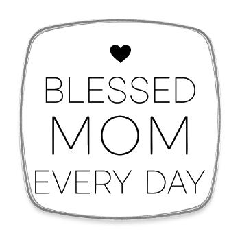 Glückliche Mama Jeden Tag Mama Geschenk - Viereckiger Kühlschrankmagnet - Weiß - Vorne