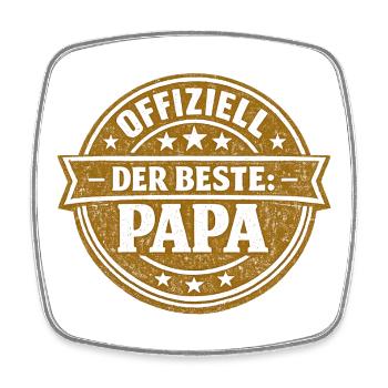 Officially the Best Dad Gift Vintage - Square fridge magnet - white - Front