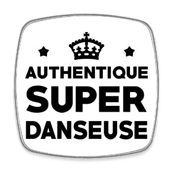 Authentic super dancer - Square fridge magnet - white - Front