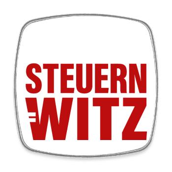 Brutto - Steuern = Witz - Viereckiger Kühlschrankmagnet - Weiß - Vorne