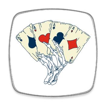 The Deadly Game - Square fridge magnet - white - Front