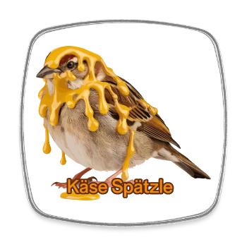  Käse Spätzle Spatz Lustiger Schwaben Spruch Für - Viereckiger Kühlschrankmagnet - Weiß - Vorne