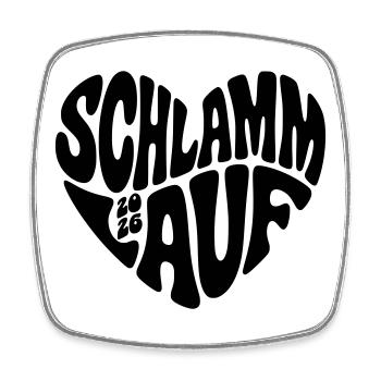 Schlamm Lauf 2026 - Schlammlauf 2026  - Viereckiger Kühlschrankmagnet - Weiß - Vorne