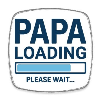 Papa loading please wait - Bientôt papa ? - Magnet carré - blanc - Devant