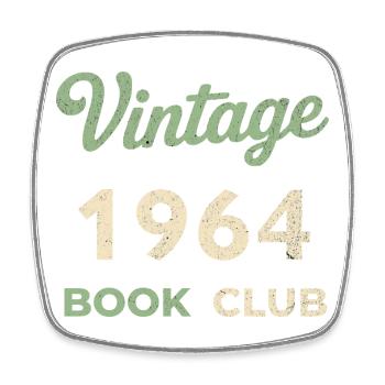 Cadeau rétro de l’année de naissance vintage du club de lecture de 1964 - Magnet carré - blanc - Devant