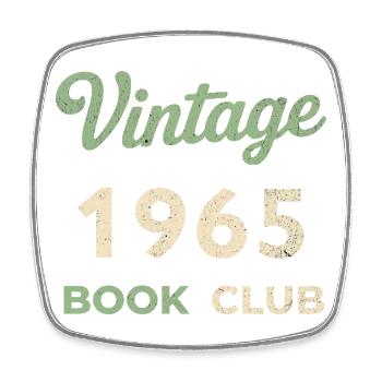 Cadeau rétro d’année de naissance vintage du club de lecture de 1965 - Magnet carré - blanc - Devant