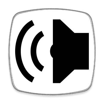 Speakers, Speakers - Square fridge magnet - white - Front