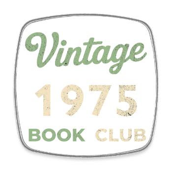 Cadeau rétro de l’année de naissance vintage du club de lecture 1975 - Magnet carré - blanc - Devant