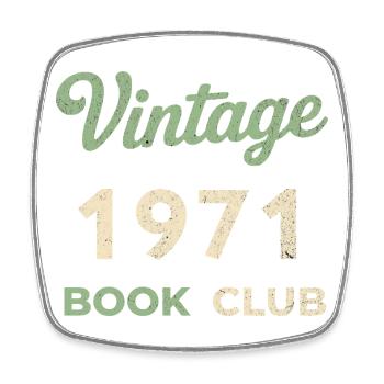 Cadeau rétro de l’année de naissance vintage du club de lecture de 1971 - Magnet carré - blanc - Devant