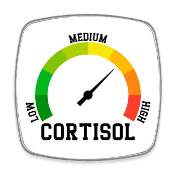 Low Cortisol Low Level Even - Square fridge magnet - white - Front