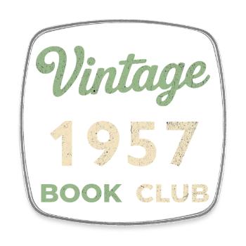 Vintage 1957 Book Club Retro Geburtsjahr Geschenk - Viereckiger Kühlschrankmagnet - Weiß - Vorne