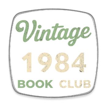 Vintage 1984 Book Club Retro Birth Year Gift - Square fridge magnet - white - Front