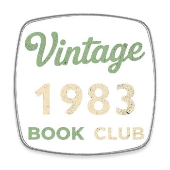 Vintage 1983 Book Club Retro Geburtsjahr Geschenk - Viereckiger Kühlschrankmagnet - Weiß - Vorne
