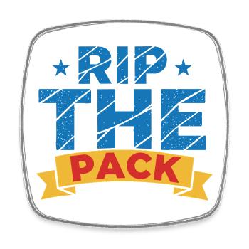 Rip The Pack Trading Card Collector Booster Pack - Square fridge magnet - white - Front