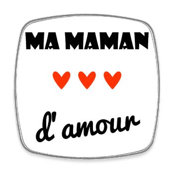 MOM. MOTHER'S DAY. HEART. FEAST. HAPPY BIRTHDAY - Square fridge magnet - white - Front