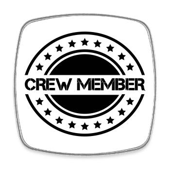 crew_member_sterne - Square fridge magnet - white - Front