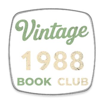 Vintage 1988 Book Club Retro Geburtsjahr Geschenk - Viereckiger Kühlschrankmagnet - Weiß - Vorne