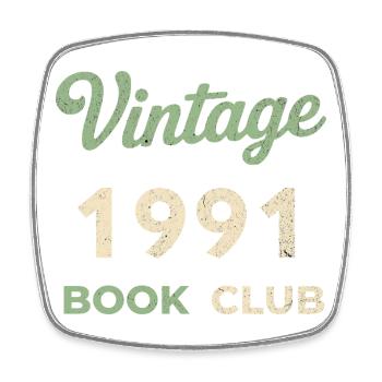 Vintage 1991 Book Club Retro Geburtsjahr Geschenk - Viereckiger Kühlschrankmagnet - Weiß - Vorne