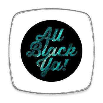 Lettrage All Black Ya Galaxy - Magnet carré - blanc - Devant