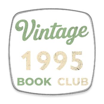 Vintage 1995 Book Club Retro Birth Year Gift - Square fridge magnet - white - Front