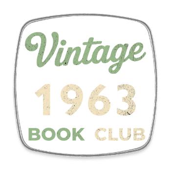 Vintage 1963 Book Club Retro Birth Year Gift - Square fridge magnet - white - Front
