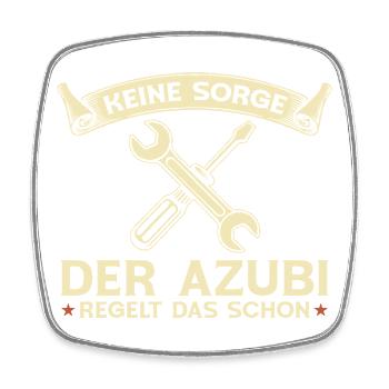 The trainee already arranges this automotive mechatronics technician - Square fridge magnet - white - Front