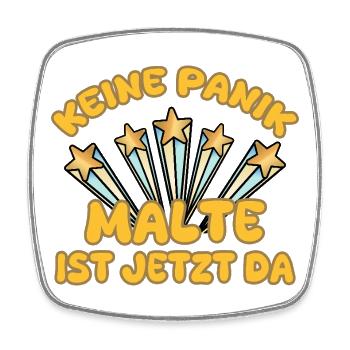 Dire Malte - Magnet carré - blanc - Devant