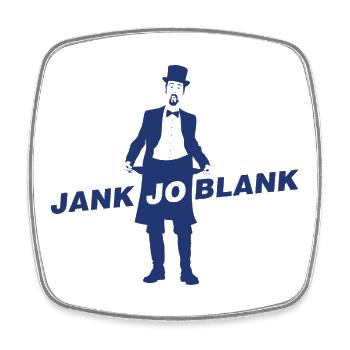 JANK JO BLANK - Square fridge magnet - white - Front