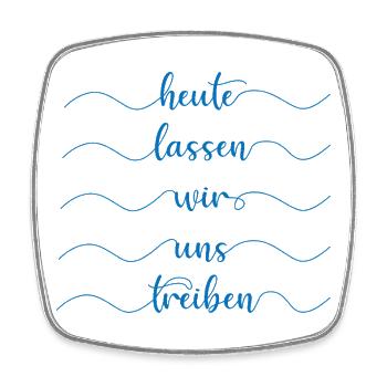 114426029_195739417_heutelassenwirunstreiben - Viereckiger Kühlschrankmagnet - Weiß - Vorne