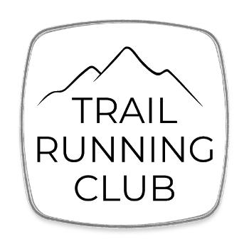 Club de course sur sentier - Conception de coureurs de trail avec montagne - Magnet carré - blanc - Devant