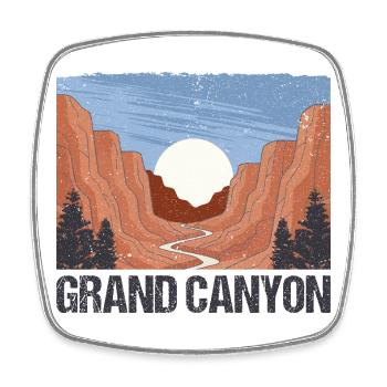 Grand Canyon National Park Hiking - Square fridge magnet - white - Front