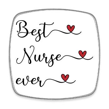 Nurse - best nurse - Square fridge magnet - white - Front