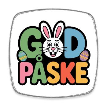 Lapin de Pâques mignon - Magnet carré - blanc - Devant