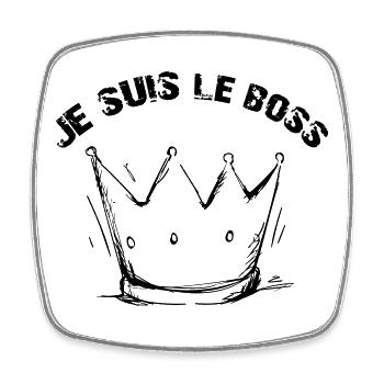 Je suis le Patron - Magnet carré - blanc - Devant
