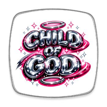Child Of God Streetwear Vintage - Magnet carré - blanc - Devant