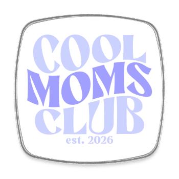 Cool Moms Club - Muttertag Mama Geschenk - Viereckiger Kühlschrankmagnet - Weiß - Vorne