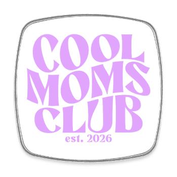 Cool Moms Club - Mama 2026 Geschenk - Viereckiger Kühlschrankmagnet - Weiß - Vorne
